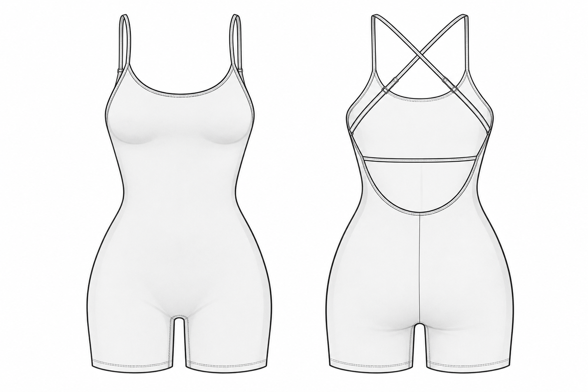 Strappy cross back romper