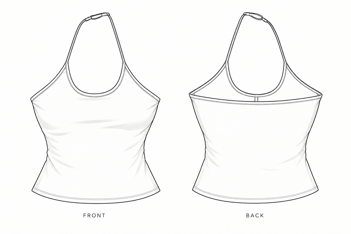 baretouch strappy halter tank